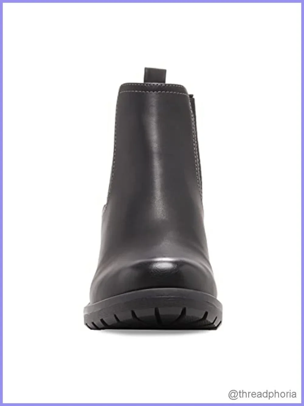 Womens Chelsea Ankle Boots Synthetic Memory Foam Block Heel